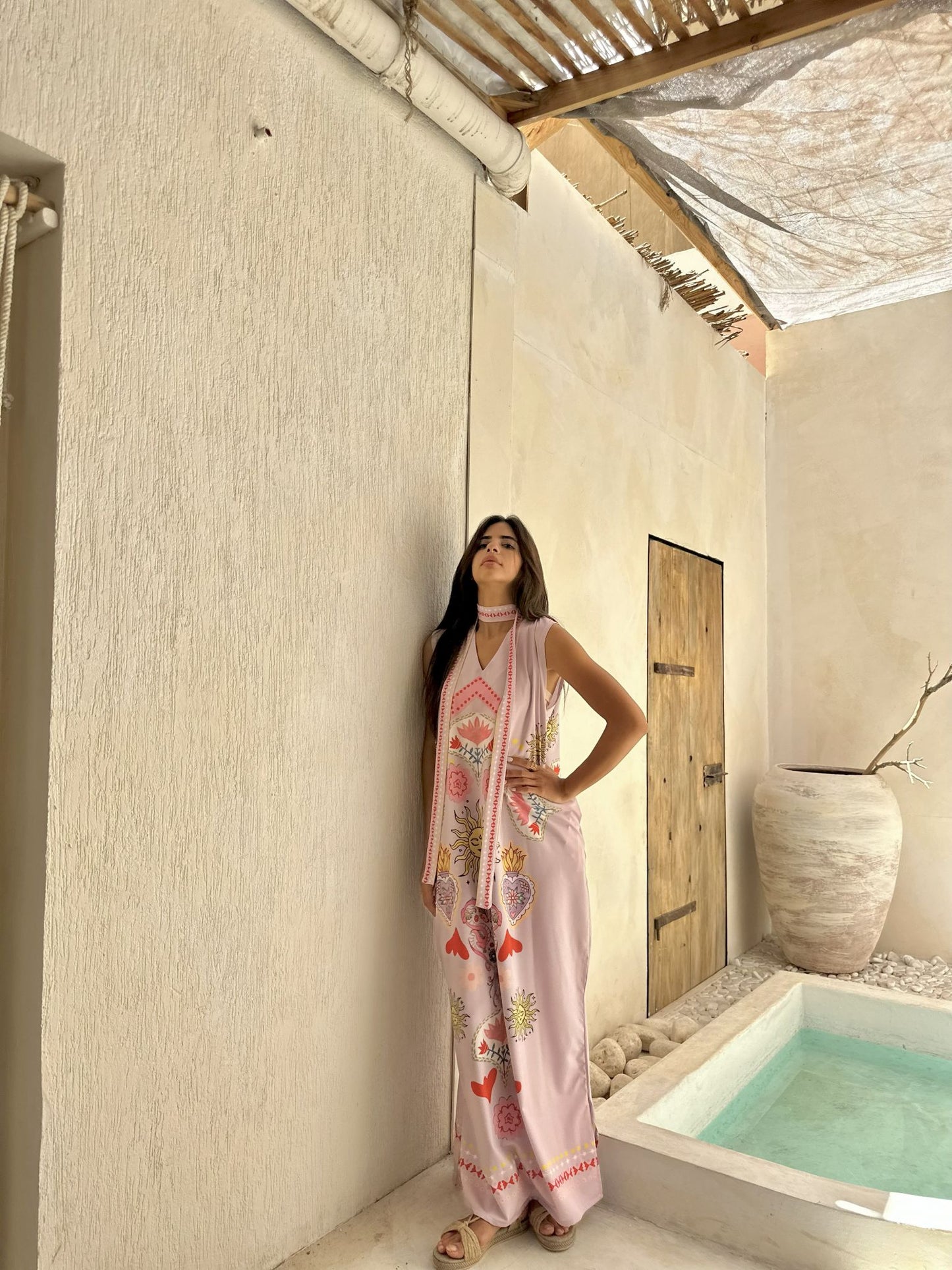 lavender solaris  sleevless dress