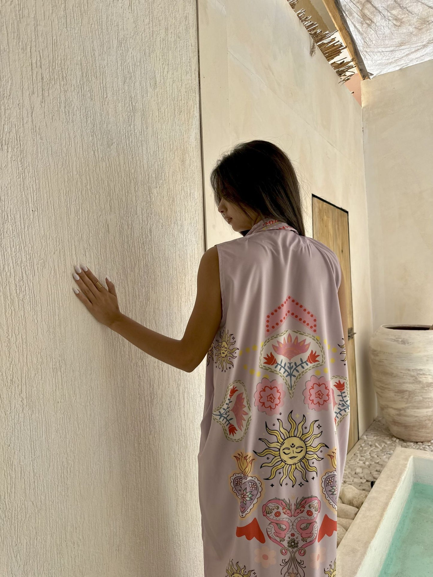 lavender solaris  sleevless dress