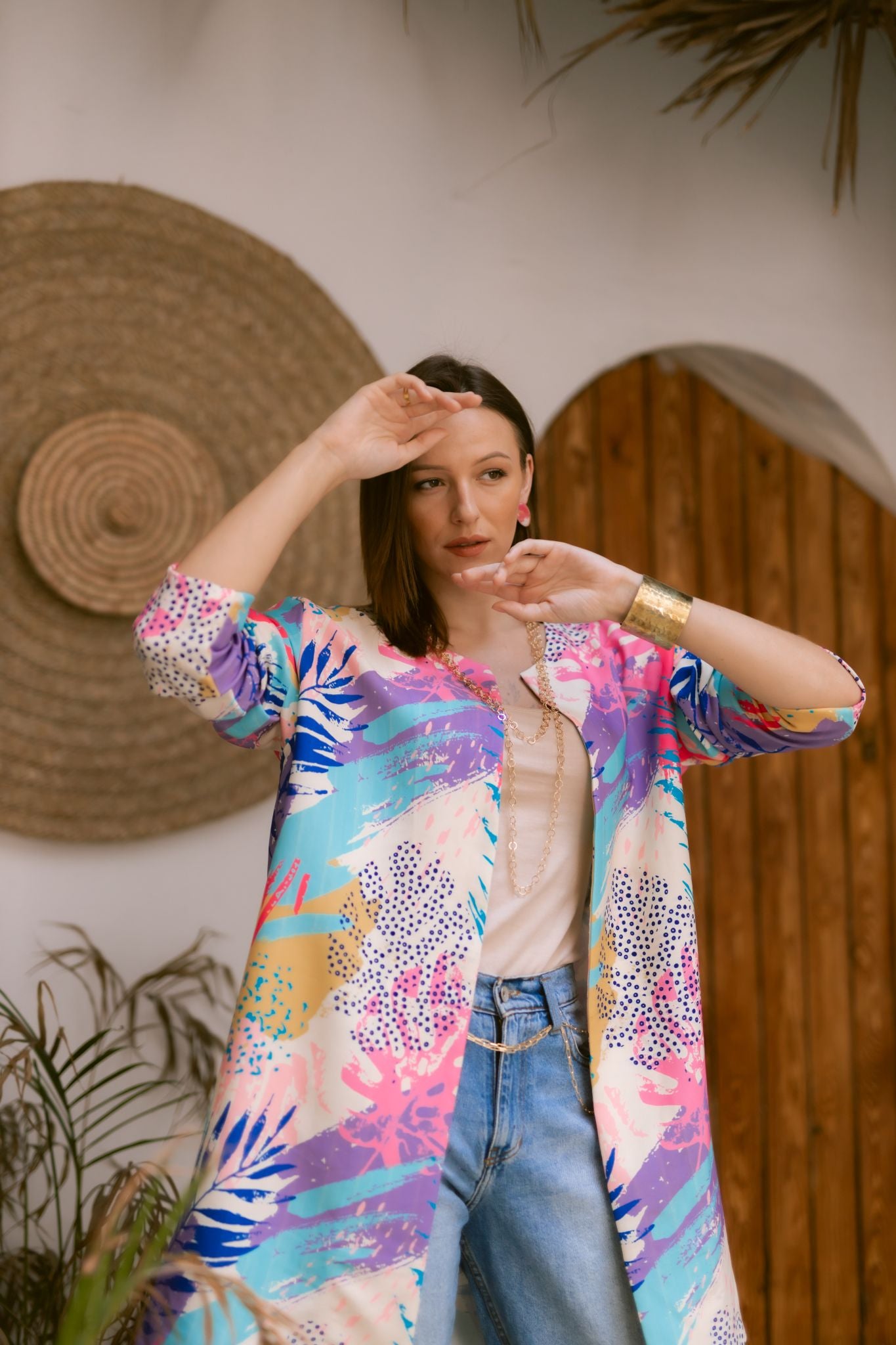 purple x pink jacket