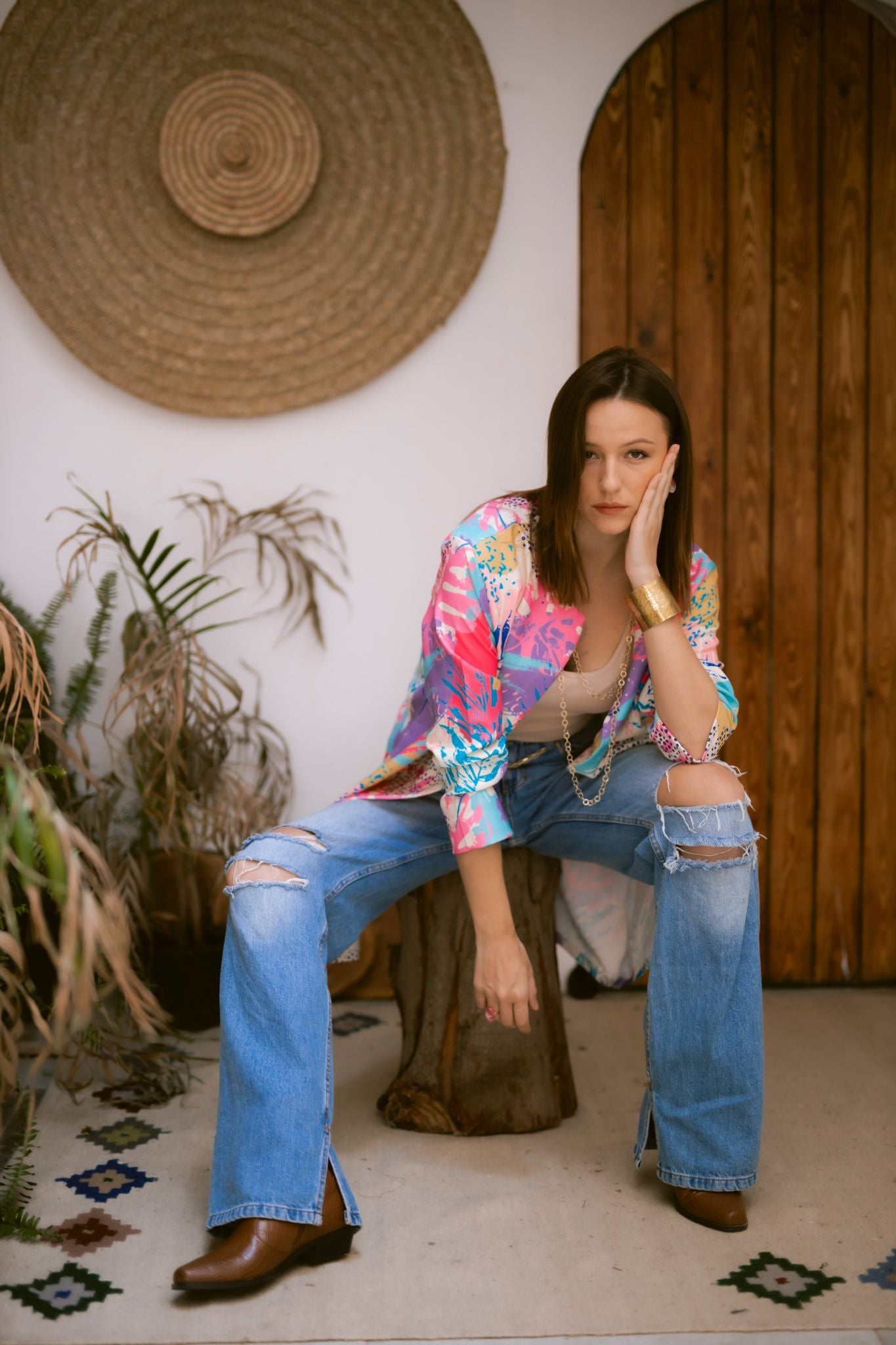 purple x pink jacket