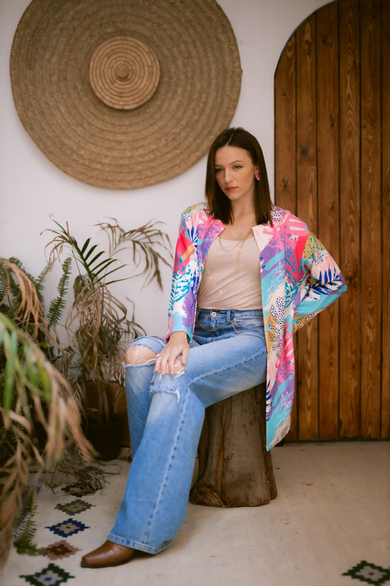 purple x pink jacket