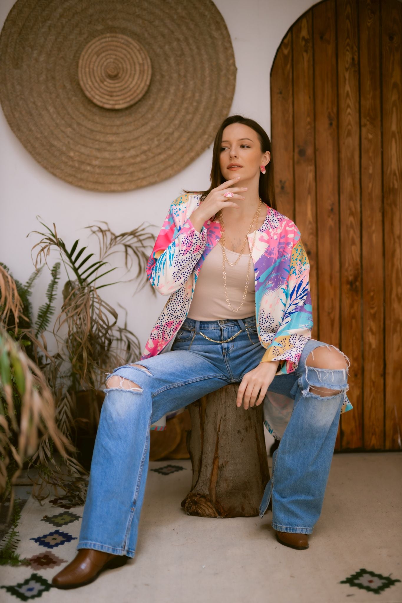 purple x pink jacket