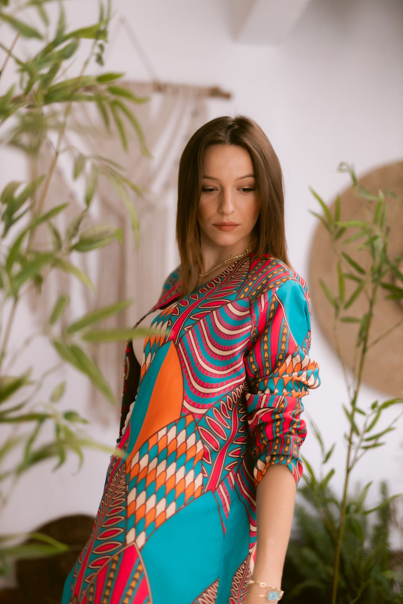 Fushia x blue jacket