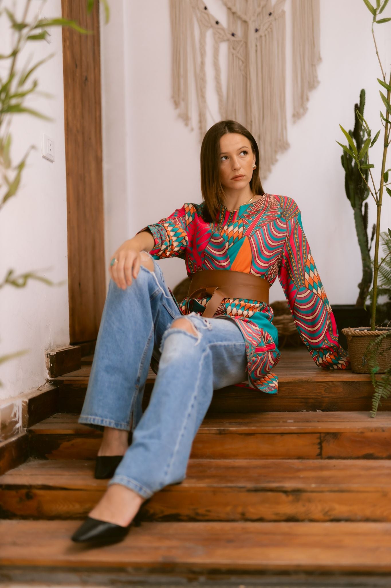 Fushia x blue jacket